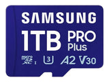 Samsung PRO Plus 1 TB microSDXC + Adapter – UHS‑I, 180/130 MB/s, A2, U3, V30