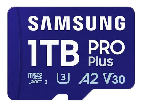 Samsung PRO Plus 1 TB microSDXC + Adapter – UHS‑I, 180/130 MB/s, A2, U3, V30