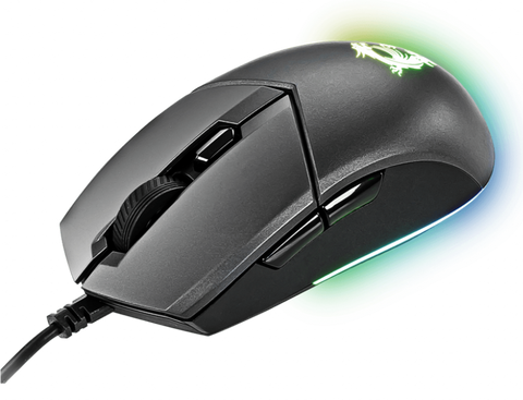 MSI leikjamús, stillanlegt 400-5000dpi, RGB lýsing, takkar hannaðir fyrir mikla notkun