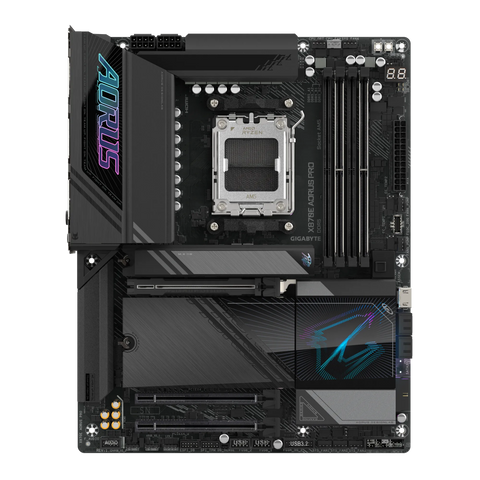 Gigabyte X870E AORUS PRO AM5, 4xDDR5, 4x M.2, WiFi 7, 2.5Gb netkort.