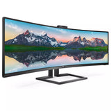 Philips 49" Sveigður tölvuskjár, 5120x1440, innbyggð vefmyndavél, 499P9H