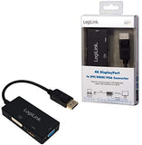 LogiLink DisplayPort millistykki yfir í VGA, DVI og HDMI