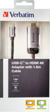Verbatim USB-C yfir í HDMI 1.5 metra kapall