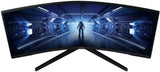 Samsung 34" G55T Odyssey leikjaskjár, 165Hz, WQHD 3440x1440, 1ms, DisplayPort & HDMI