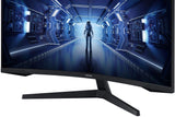 Samsung 34" G55T Odyssey leikjaskjár, 165Hz, WQHD 3440x1440, 1ms, DisplayPort & HDMI