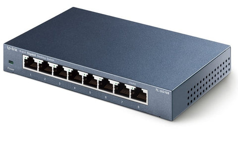 TP-Link 8-Porta Gigabit Switch með QoS, IGMP og IPTV fyrir fleiri myndlykla
