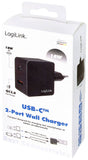 LogiLink hraðhleðslutæki 18 watta með USB-C & USB-A, styður PD3.0 & QC3.0