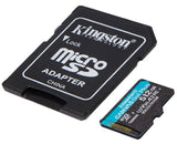 Kingston 512GB Canvas Select Go! Plus MicroSD 170MB/s 4K UHD minniskort, lífstíðarábyrgð