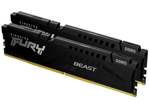 Kingston 16GB kit (2x8GB) DDR5 6000MHz, FURY Beast CL40, lífstíðarábyrgð