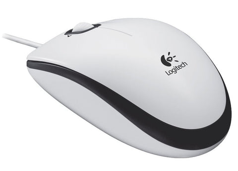Logitech B100 hvít optical mús með USB tengi