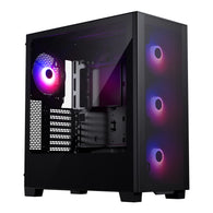 Phanteks XT Pro Ultra. Svartur með 4x ARGB viftum og skyggðu gleri