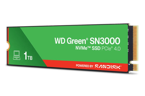 Western Digital WD Green SN3000 1TB, M.2 2280, PCIe 4.0 x4 NVMe, 5,000/4,200 MB/s