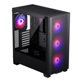 Phanteks XT Pro Ultra. Svartur með 4x ARGB viftum og skyggðu gleri