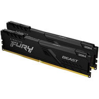 Kingston 16GB kit (2x8GB) DDR4 3600MHz CL17, FURY BEAST, Intel & AMD Optimized, lífstíðarábyrgð