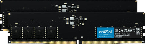 Crucial Black 32GB (2x16GB) DDR5 5600MHz, Intel XMP & AMD EXPO, lífstíðarábyrgð