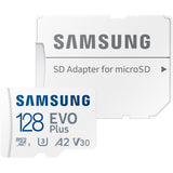 Samsung EVO Plus 128GB microSDXC + Adapter – UHS‑I, 160MB/s, A2, U3, V30, 4KHD