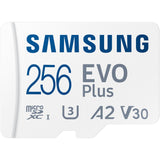 Samsung EVO Plus 256GB microSDXC + Adapter – UHS‑I, 160MB/s, A2, U3, V30, 4KHD