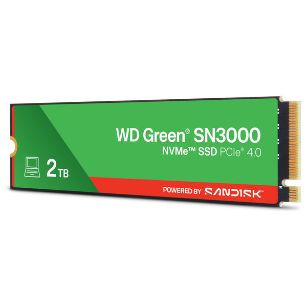 Western Digital WD Green SN3000 2TB, M.2 2280, PCIe 4.0 x4 NVMe, 5,000/4,200 MB/s