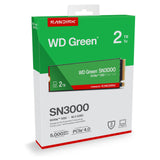 Western Digital WD Green SN3000 2TB, M.2 2280, PCIe 4.0 x4 NVMe, 5,000/4,200 MB/s