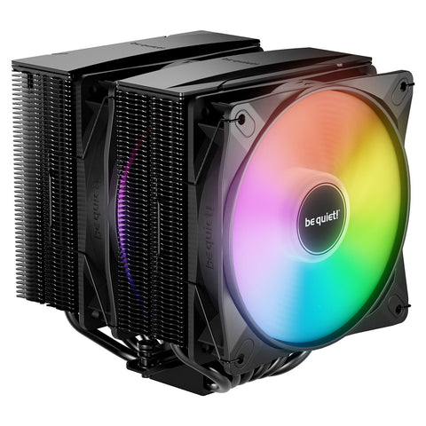 beQuiet! PURE ROCK PRO 3 LX örgjörvakæling með 2x12cm hljóðlátum ARGB viftum, fyrir AM4/AM5 og LGA1700/1200/115X/1851