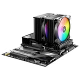 beQuiet! PURE ROCK PRO 3 LX örgjörvakæling með 2x12cm hljóðlátum ARGB viftum, fyrir AM4/AM5 og LGA1700/1200/115X/1851