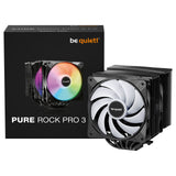beQuiet! PURE ROCK PRO 3 LX örgjörvakæling með 2x12cm hljóðlátum ARGB viftum, fyrir AM4/AM5 og LGA1700/1200/115X/1851