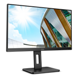 AOC Q24P2Q 23.8" IPS, 2560×1440 (QHD), 75 Hz, 4 ms, DisplayPort 1.2 + HDMI 1.4 + VGA, USB 3.2 hub, innbyggðir hátalarar, hæðarstillanlegur