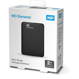 WD Elements – 2TB, 2,5", USB 3.0, USB-knúinn flakkari