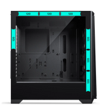 Phanteks Eclipse G370A Tempered gler, svartur/mesh með þremur ARGB viftum