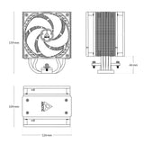 Arctic Freezer 36 örgjörvakæling með 2x 12cm hljóðlátum viftum, fyrir AM4/AM5 og LGA1700/LGA1851