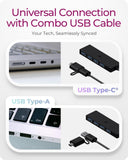 IcyBox 4-porta USB hub - 4× USB 3.2 Gen 1 Type-A, 5 Gbit/s, USB-C/A combo