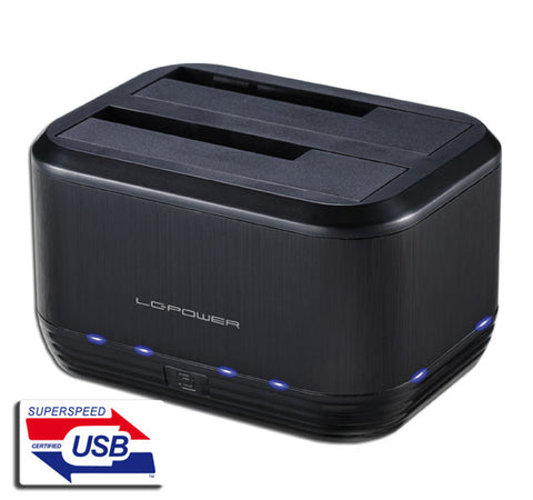 LC Power USB 3.0 docka fyrir 2.5” og 3.5” SATA diska