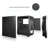 Chieftec Elox AS-01B-OP hljóðeinangraður svartur ATX tölvukassi