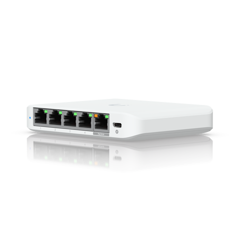 Ubiquiti UniFi Flex Mini 2.5G – 5× 2.5GbE, PoE eða USB-C tengdur switch