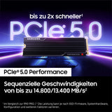 Samsung 9100 PRO með Heatsink 2TB – M.2 2280, PCIe 5.0 x4, NVMe 2.0, 14.800/13.400 MB/s, Playstation 5 compatile