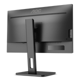 AOC Q24P2Q 23.8" IPS, 2560×1440 (QHD), 75 Hz, 4 ms, DisplayPort 1.2 + HDMI 1.4 + VGA, USB 3.2 hub, innbyggðir hátalarar, hæðarstillanlegur