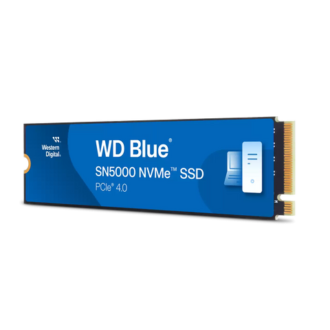 Western Digital WD Blue SN5000 4TB – M.2 2280, PCIe Gen 4 x4 NVMe, 5.500/5.000 MB/s, 1.200 TBW, 5 ára ábyrgð