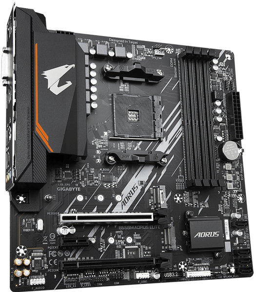 Gigabyte B550M AORUS ELITE, Ryzen 5000 stuðningur, 4xDDR4, 2xM.2, 3 ára ábyrgð