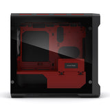 Phanteks EVOLV ITX Tempered Glass, svartur/rauður