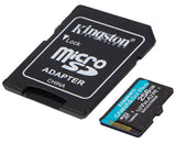 Kingston 256GB Canvas Select Go! Plus MicroSD 170MB/s 4K UHD minniskort, lífstíðarábyrgð