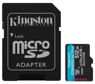 Kingston 512GB Canvas Select Go! Plus MicroSD 170MB/s 4K UHD minniskort, lífstíðarábyrgð