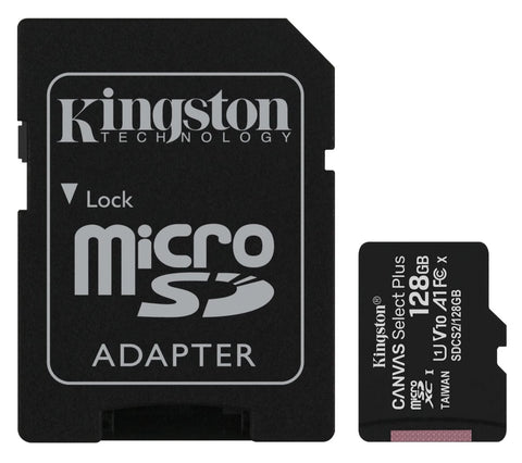 Kingston 128GB Canvas Select Plus MicroSD minniskort, Class 10 UHS-I