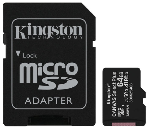 Kingston 64GB Canvas Select Plus MicroSD minniskort, Class 10 UHS-I