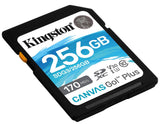 Kingston 256GB Canvas Select Go! Plus SD 170MB/s 4K UHD minniskort, lífstíðarábyrgð